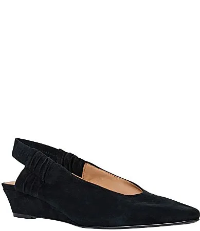 Odeya Suede Slingback Wedge Pumps by Andre Assous