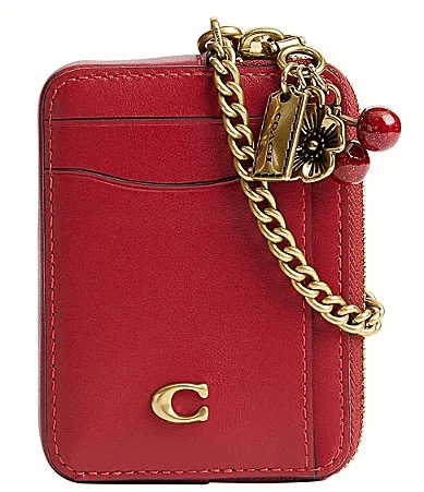 Essential Cherry Charm Chain Card Case by Coach
