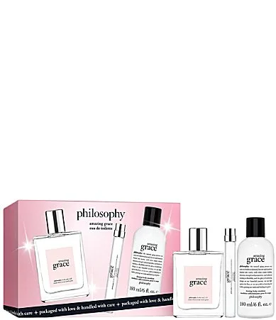 Amazing Grace Eau De Toilette Body Emulsion Holiday Trio Gift Set by Philosophy