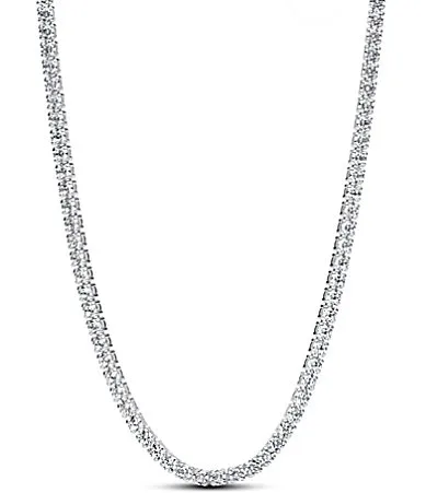 CZ Sterling Silver Tennis Collar Necklace by Pandora