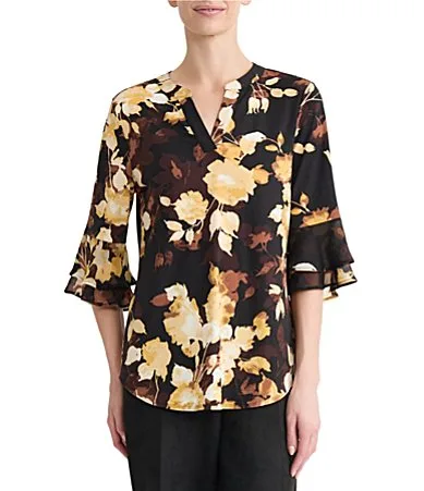 Split V-Neck Tunic by Kasper