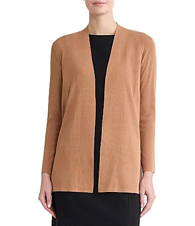Long Sleeve Open Front Cardigan by Kasper