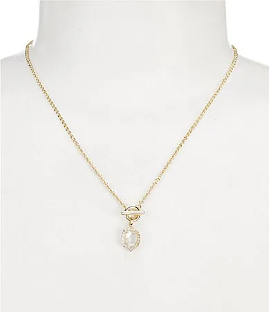 Daphne Crystal Frame Short Pendant Necklace - Gold Ivory Mother of Pearl by Kendra Scott