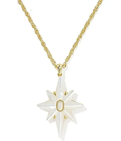 Fate Star Short Pendant Necklace - Gold Ivory Mother of Pearl by Kendra Scott