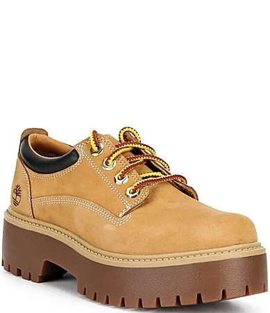 Stone Street Nubuck Lace Up Platform Shoes by Timberland