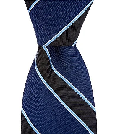 Joah Stripe Traditional Silk Blend Tie by Turnbury