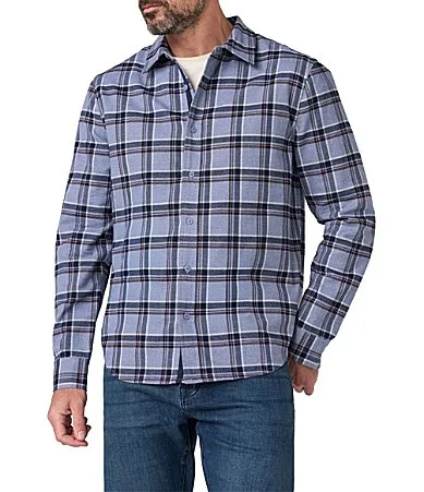 Long Sleeve Plaid Woven Shirt by Liverpool Los Angeles