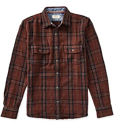 Large Plaid Mountain Textured Overshirt by The Normal Brand