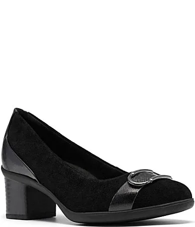 Artisan Shaya Lux Suede Block Heel Pumps
