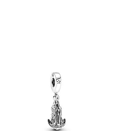 Virgin of Guadalupe Motif Sterling Silver Dangle Charm