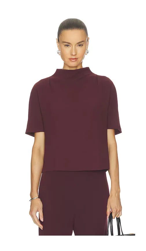 Draped Funnel Neck Top by Vince