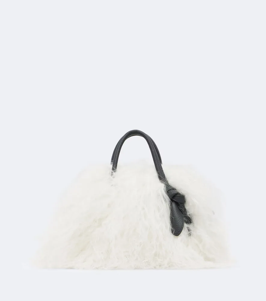 Turismo Small Shearling Bowling Bag by JACQUEMUS