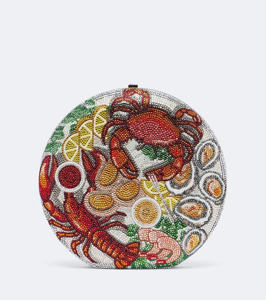 Seacuterie Crystal-Embellished Clutch