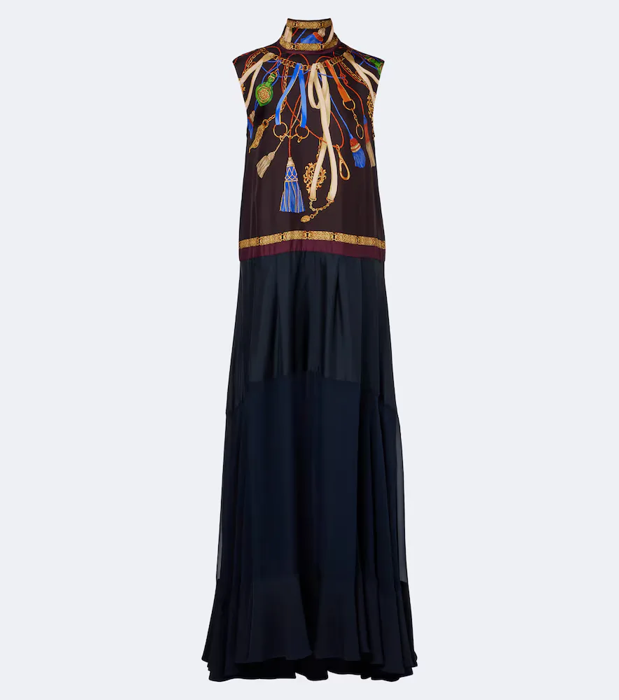 Draped Printed Silk Twill Gown by ETRO