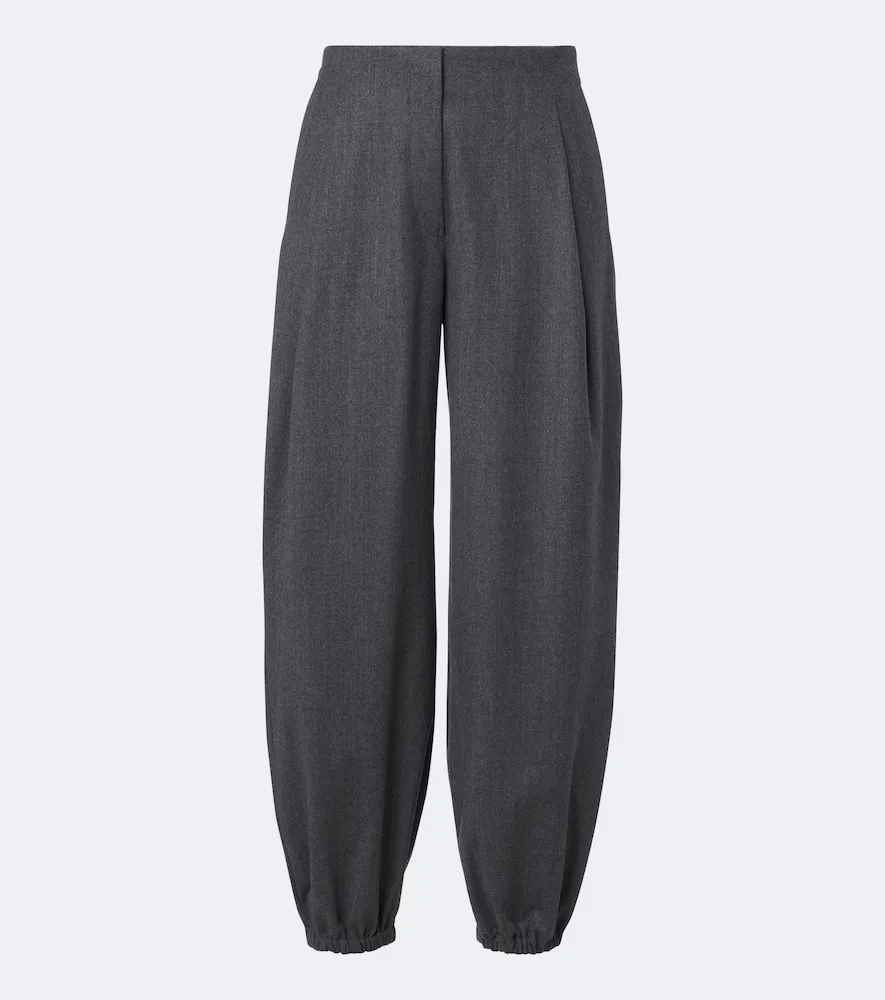 Wool-Blend Flannel Balloon Pants by Max Mara