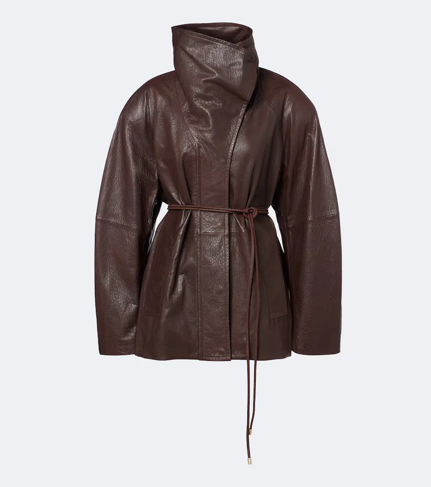 Belted Leather Jacket