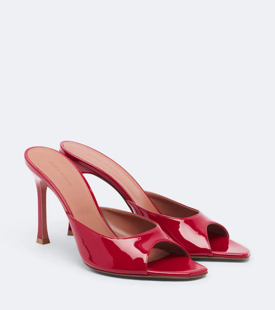Alexa Patent Leather Mules by Amina Muaddi