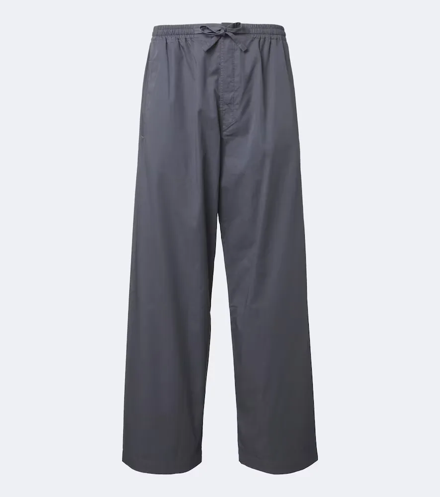 Cotton Twill Wide-Leg Pants by Lemaire