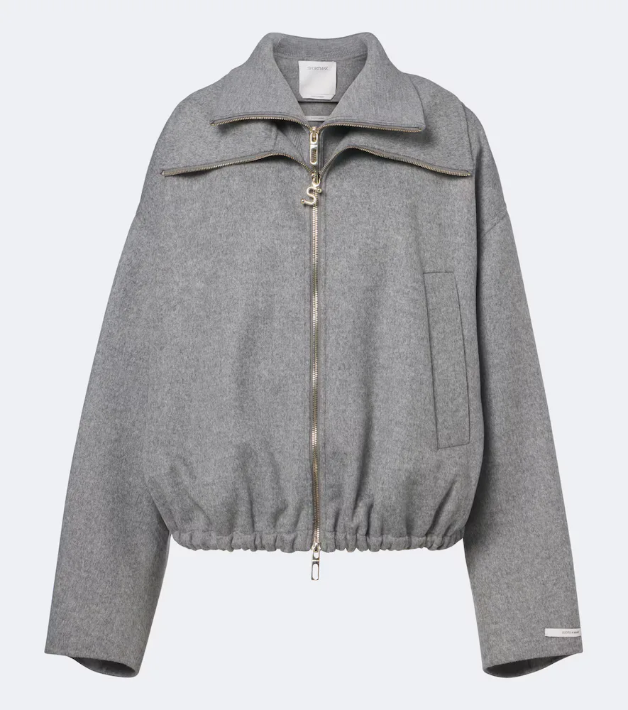 Oversized Virgin Wool Blouson Jacket by Sportmax