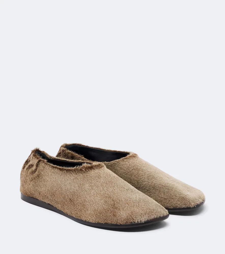 Calf Hair Slip-On Shoes by Lemaire