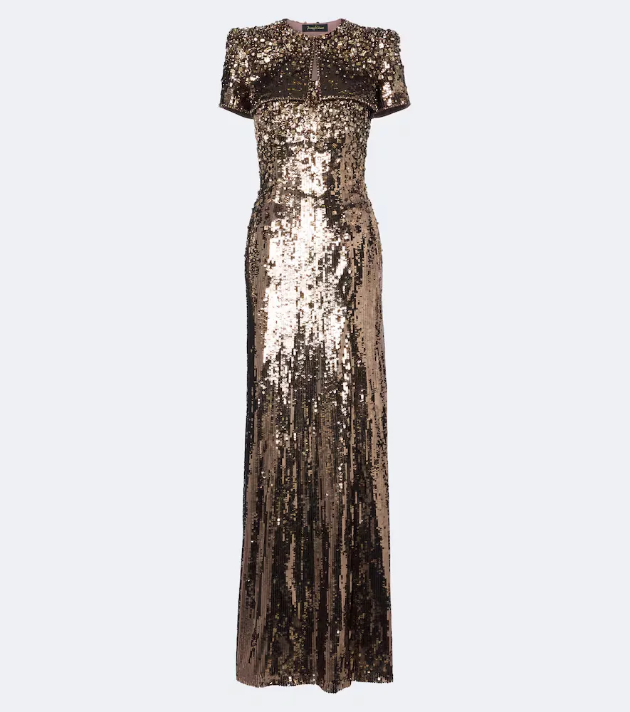 Chiana and Rey Bustier Gown and Jacket Set by Jenny Packham