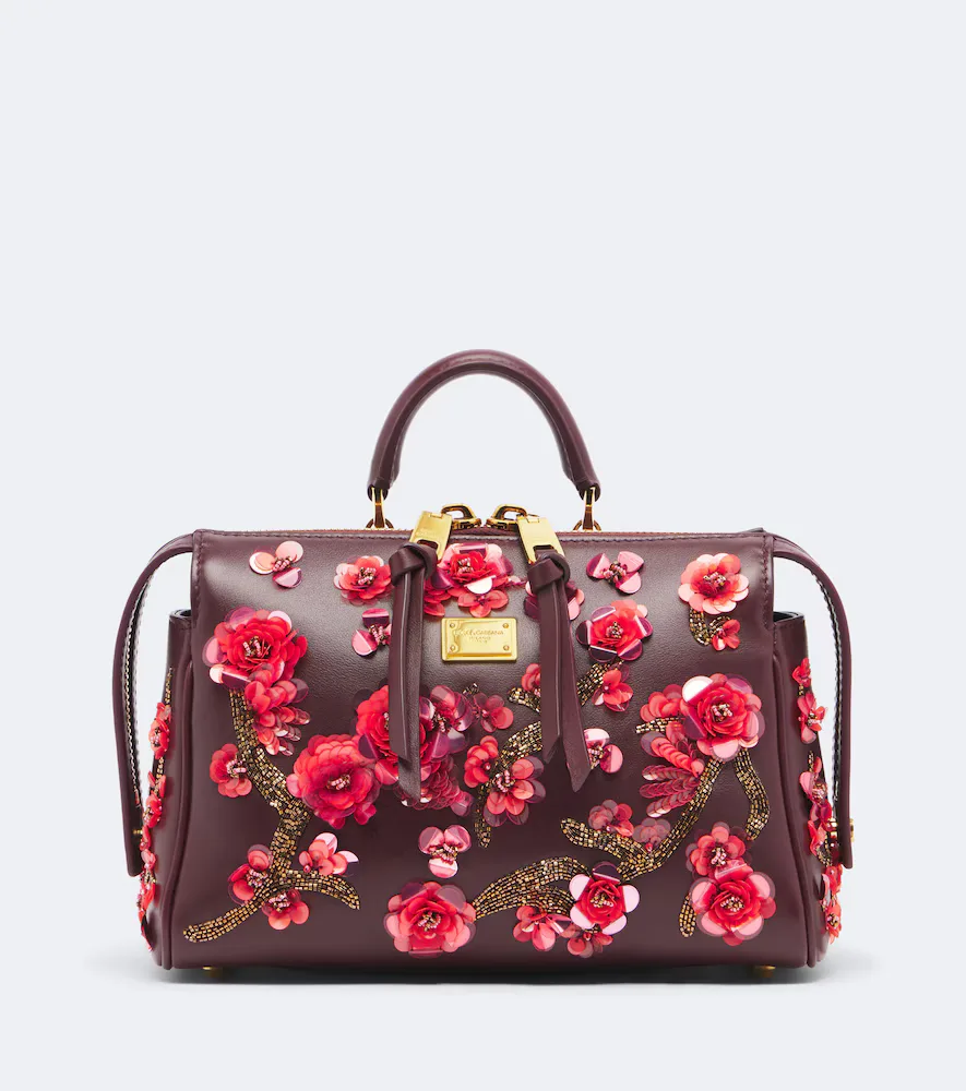 Vittoria Medium Leather Top-Handle Bag by Dolce&Gabbana