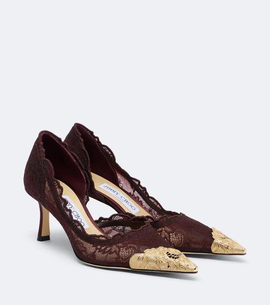 Faiz Lace Pumps by Jimmy Choo