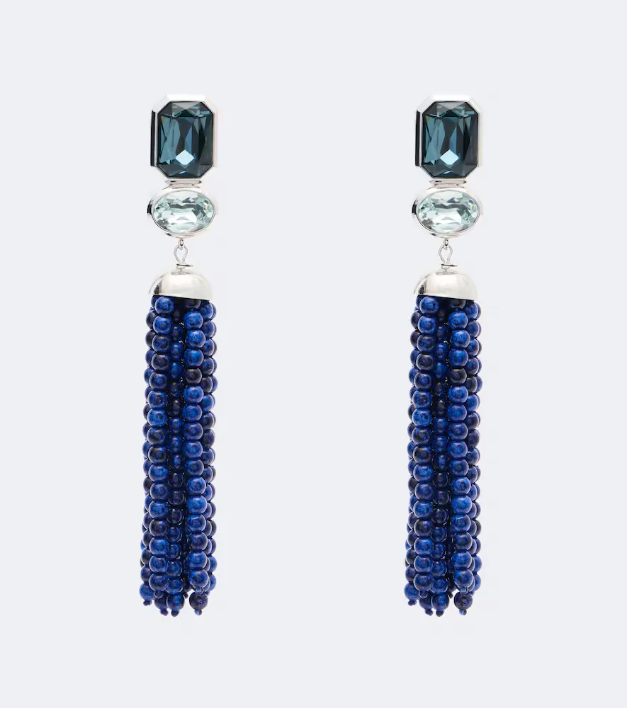 Jennifer Behr Embellished Fringed Drop Earrings by BEHR