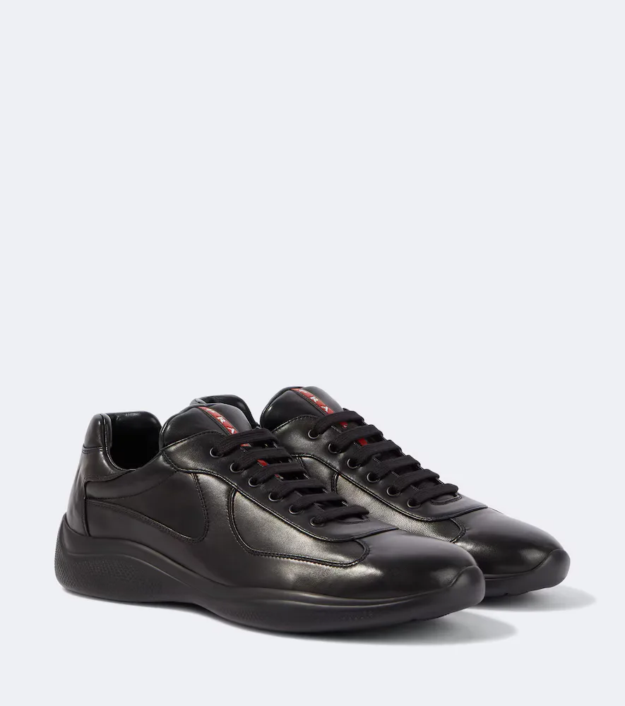 Prada Americas Cup Leather Sneakers by Prada