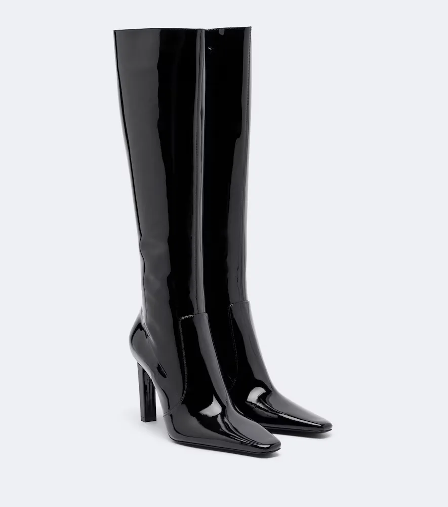 Francoise Patent Leather Knee-High Boots