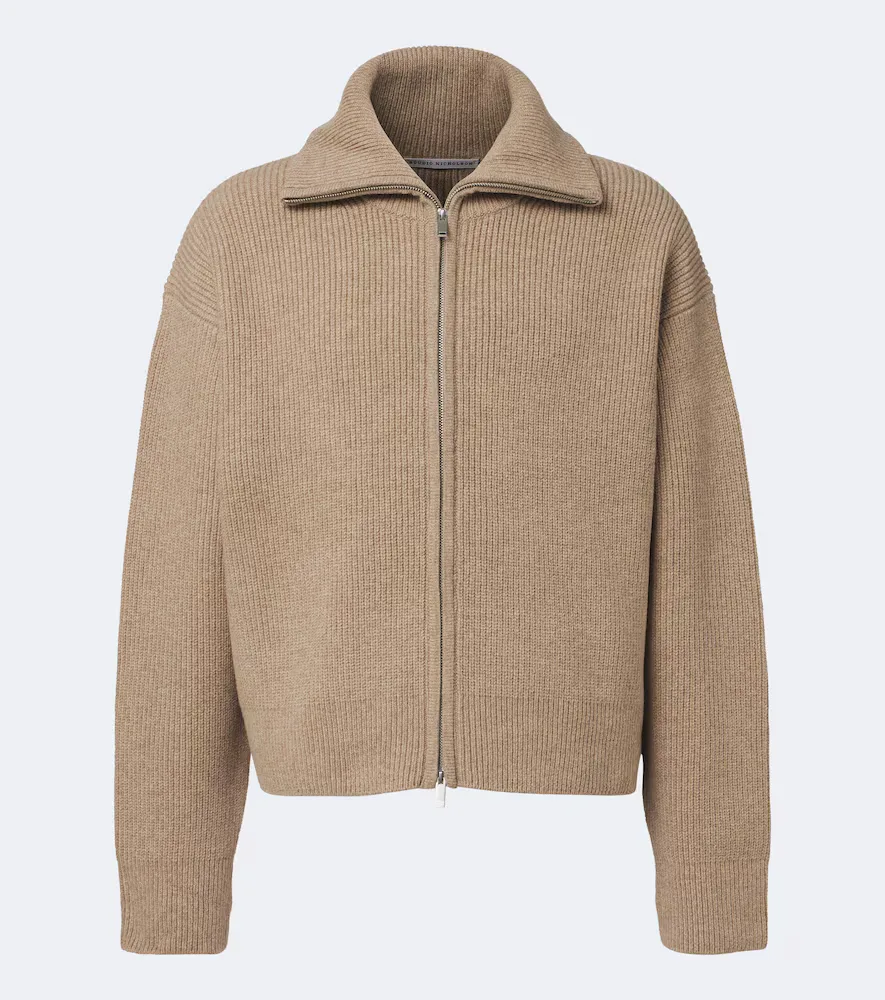 Ribbed-Knit Wool Zip-Up Sweater by Studio Nicholson