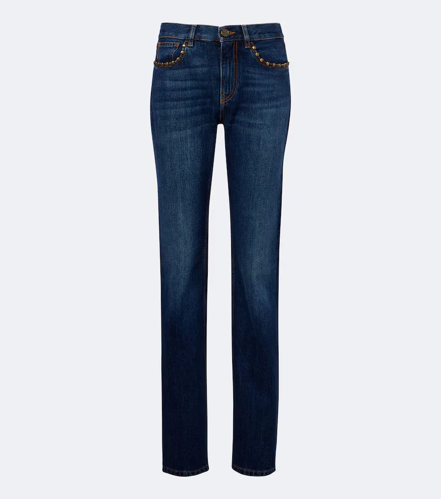Faded Studded Straight Jeans by ETRO