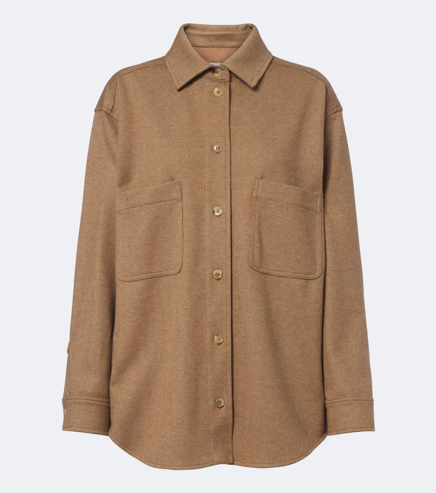 Camel Hair and Wool-Blend Shirt