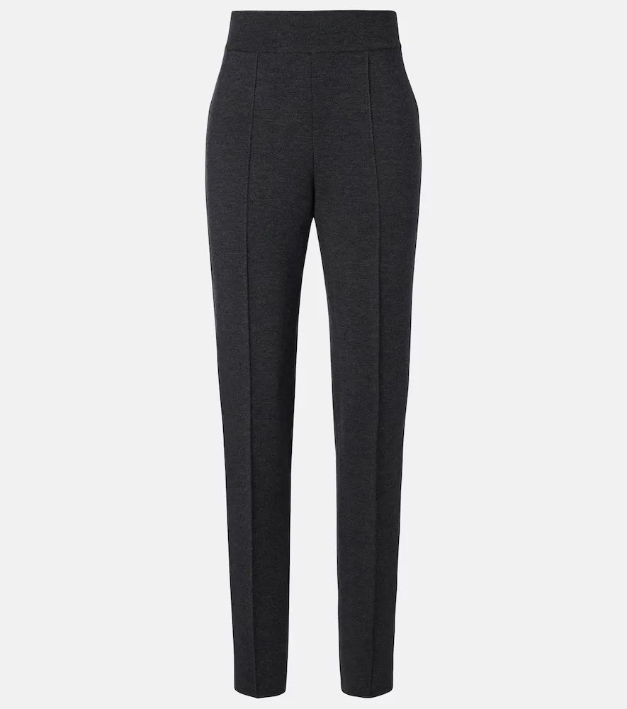 Knitted Wool-Blend Tapered Pants by Alaia