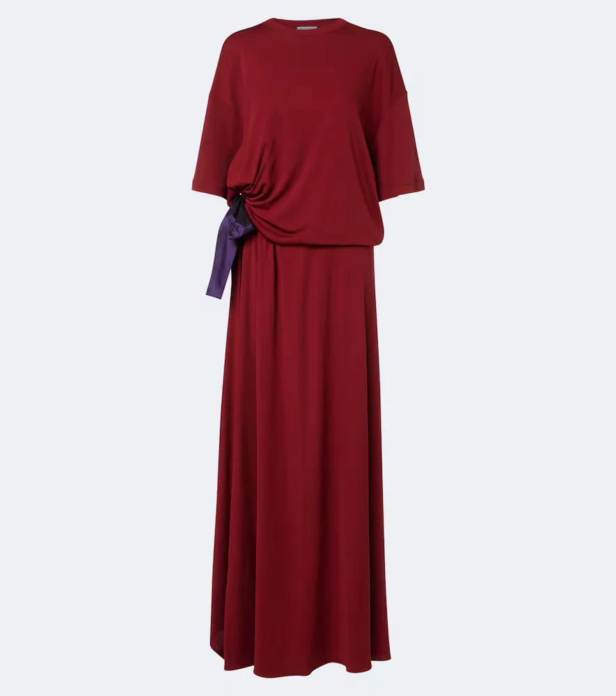 Bow-Detail Jersey T-Shirt Dress by Balenciaga