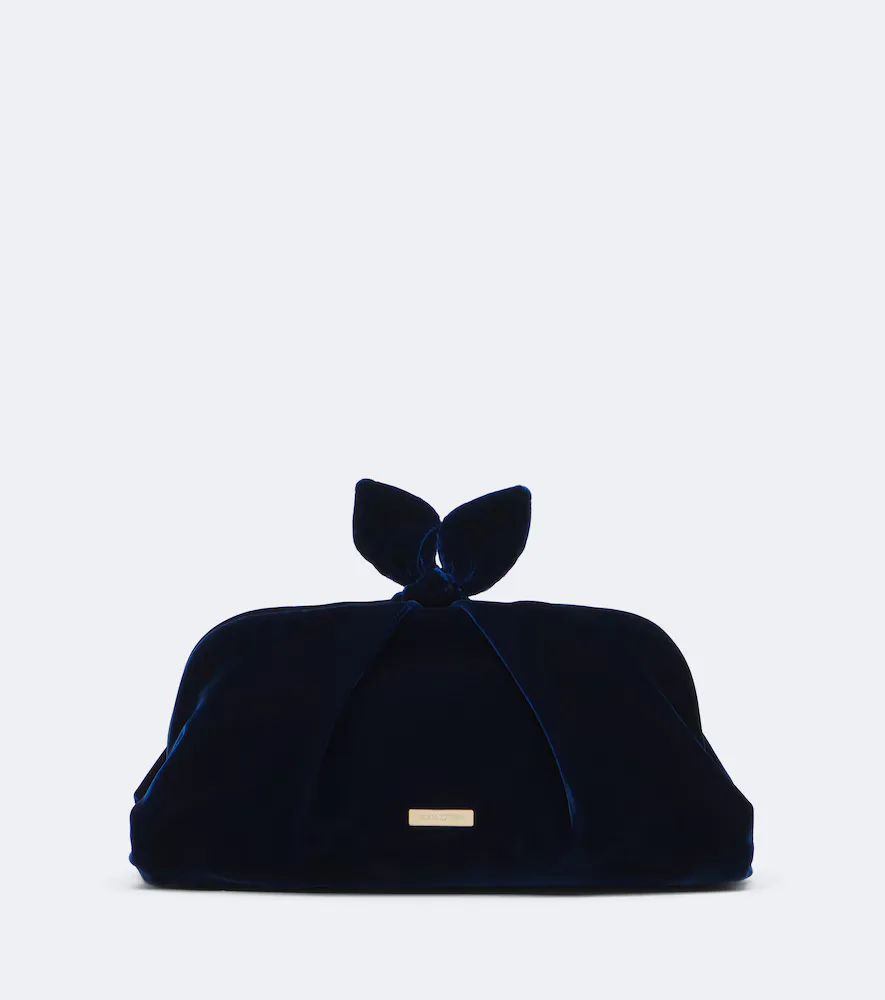 Bow Tie Velvet Clutch by Aquazzura