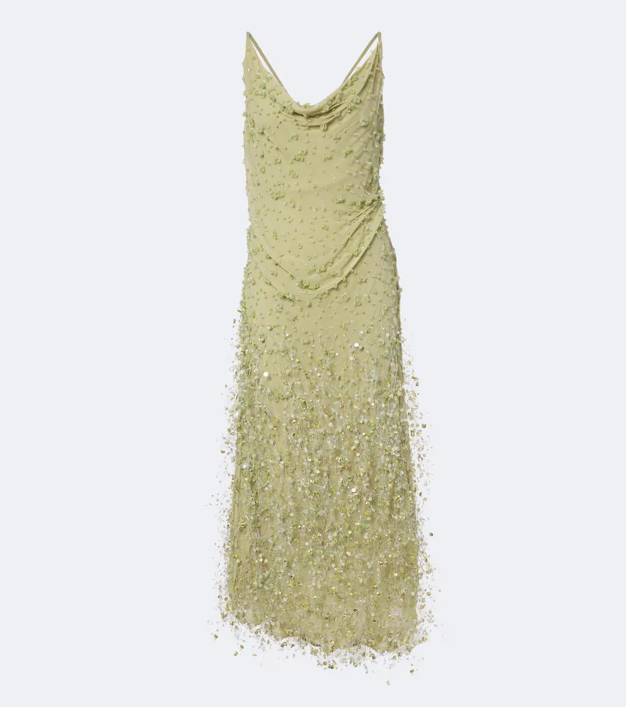 Anika Draped Embellished Gown by Rachel Gilbert