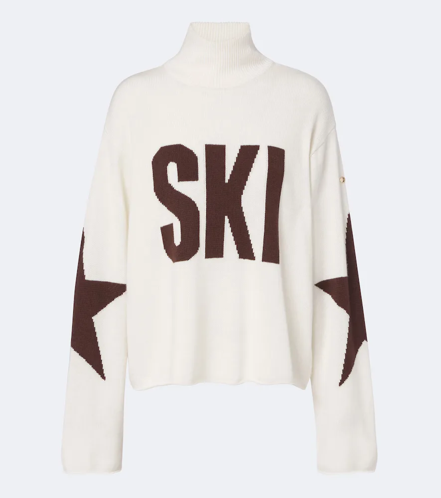 Intarsia Wool-Blend Turtleneck Sweater by Goldbergh