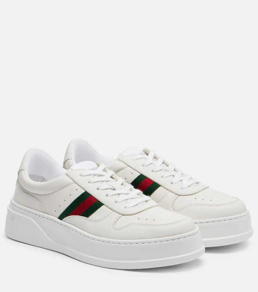 New Chunky B Leather Sneakers by Gucci