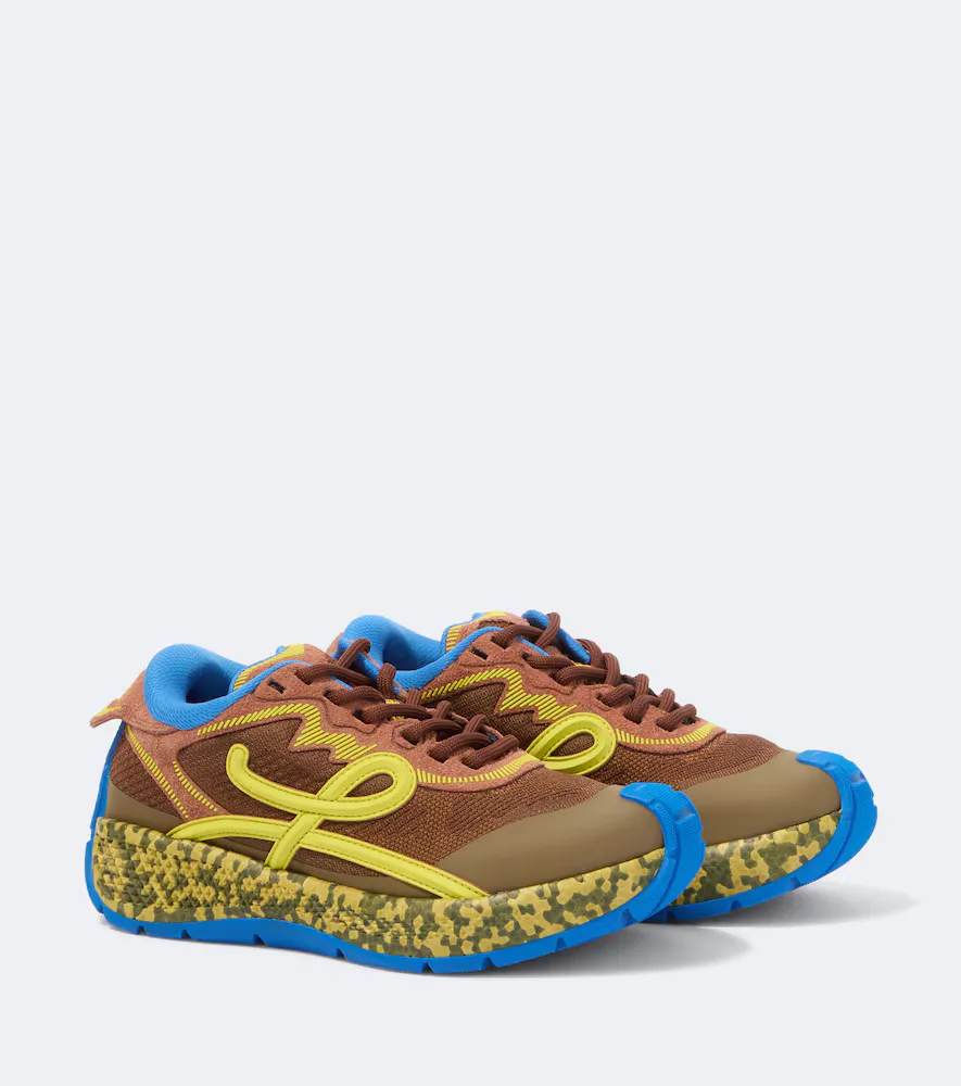 Pogo Suede-Trimmed Sneakers by LOEWE