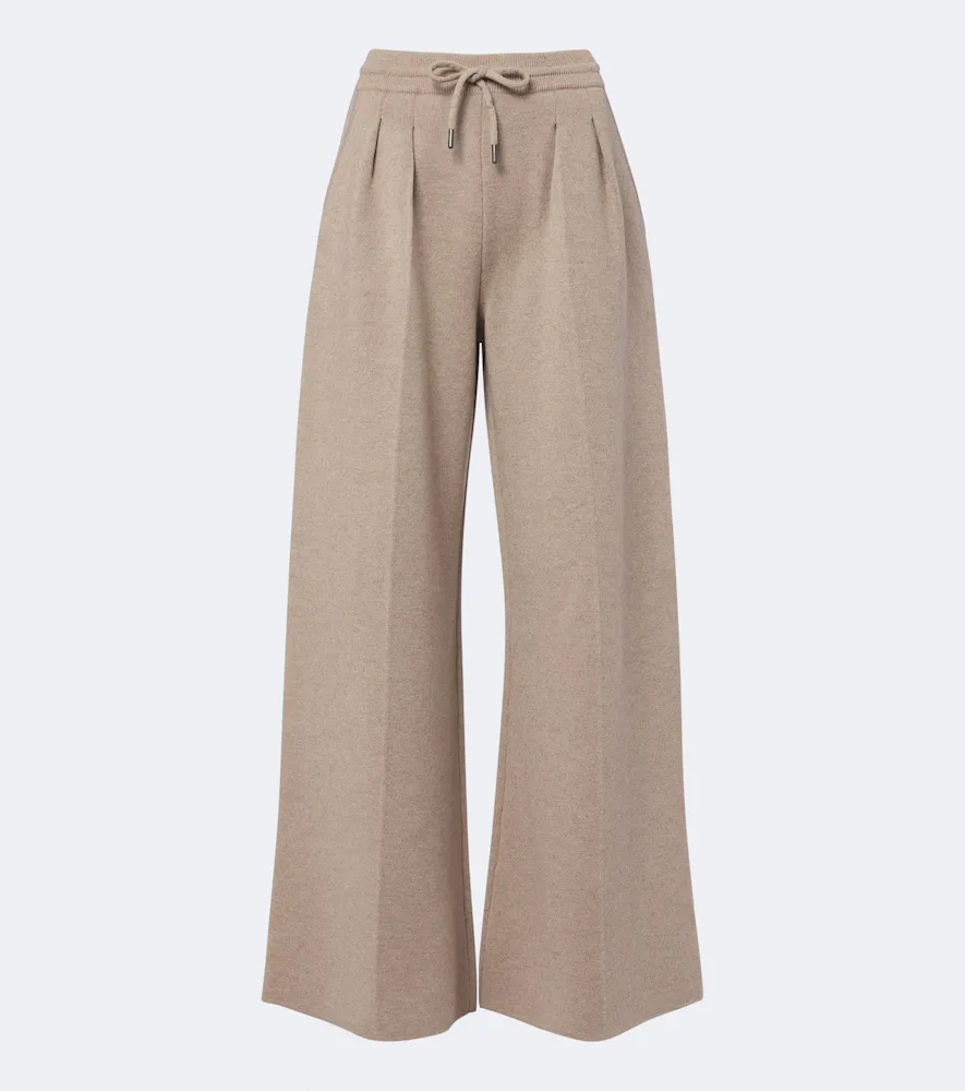Pleated Wool and Cashmere Wide-Leg Pants by Max Mara