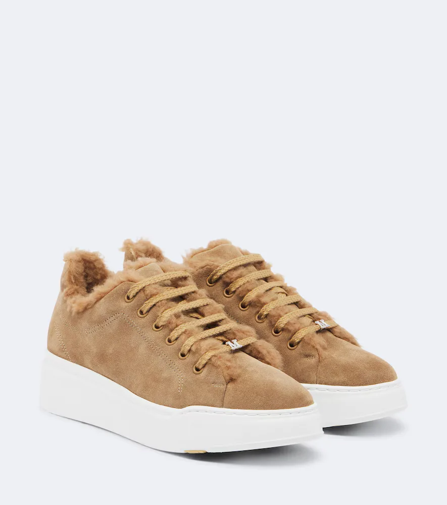 Suede Low-Top Sneakers by Max Mara
