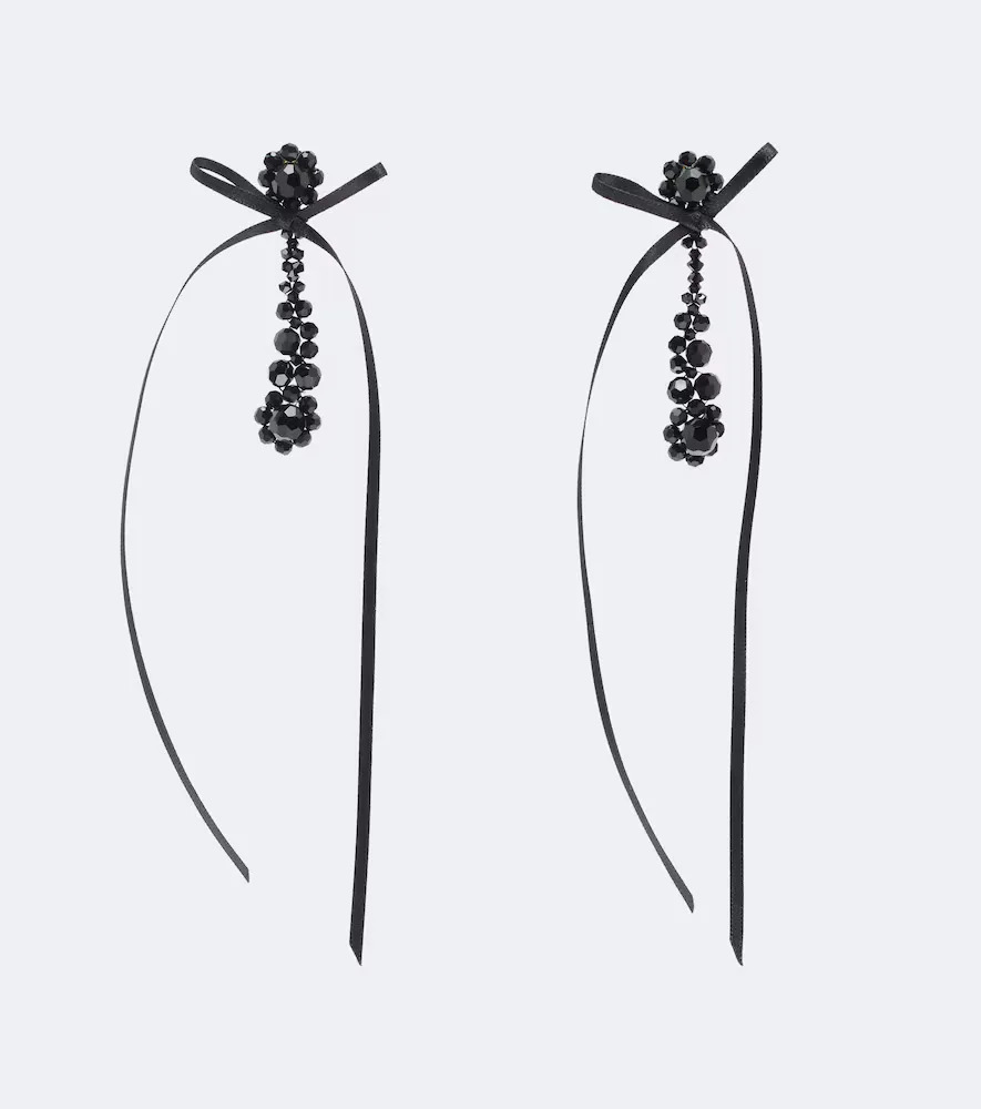 Victorian Drip Embellished Drop Earrings by Simone Rocha