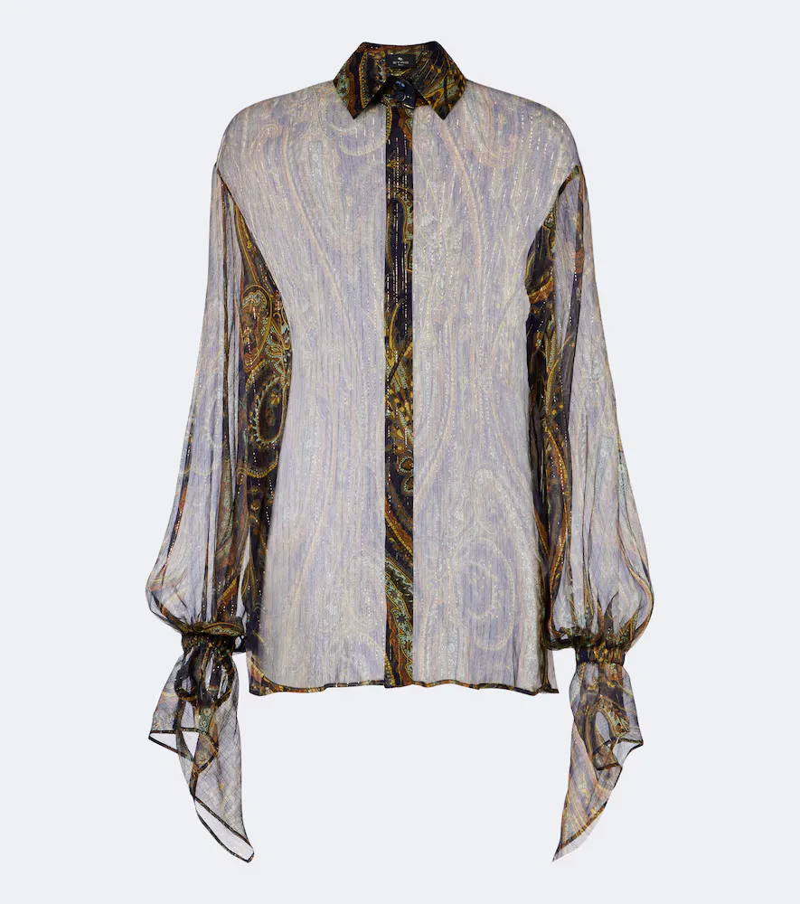 Paisley Silk-Blend Chiffon Shirt by ETRO