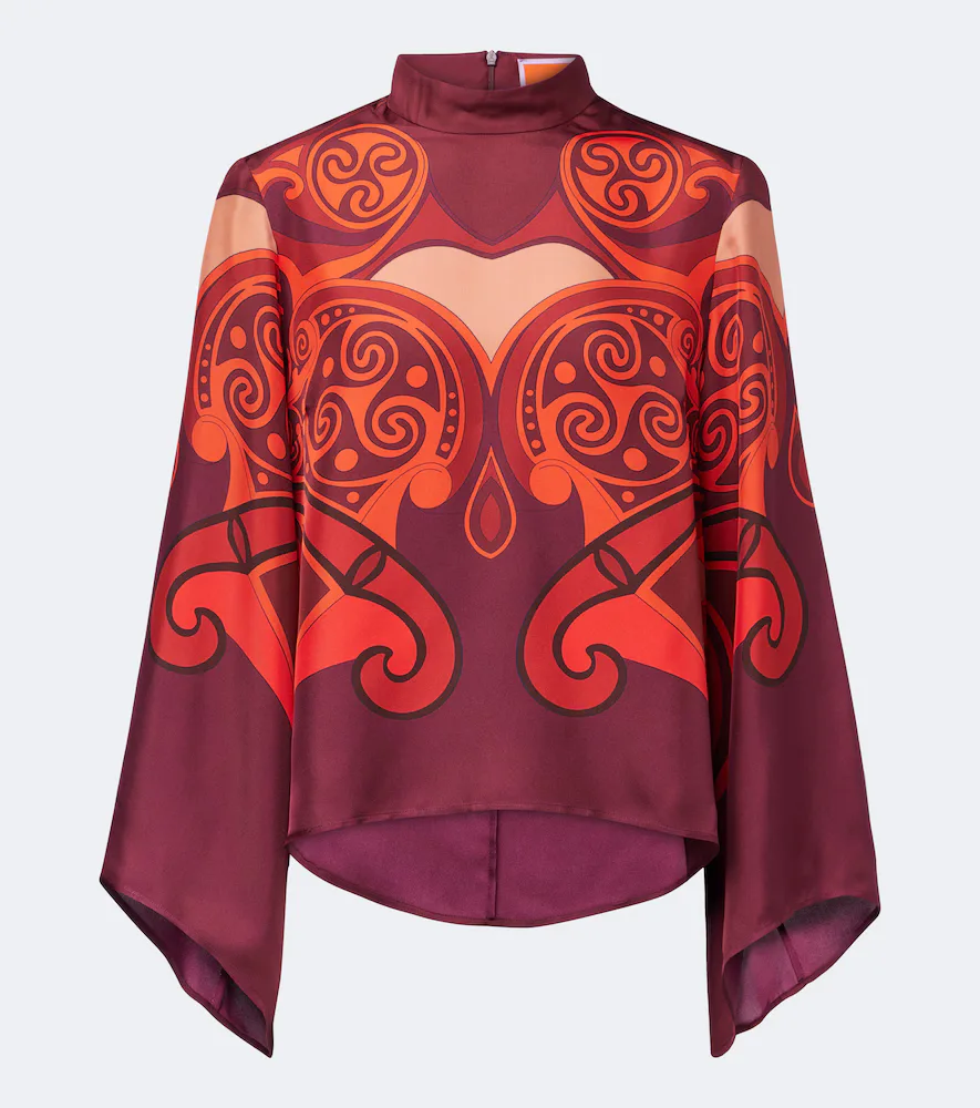 Make an Exit Printed Silk Twill Top by La Doublej
