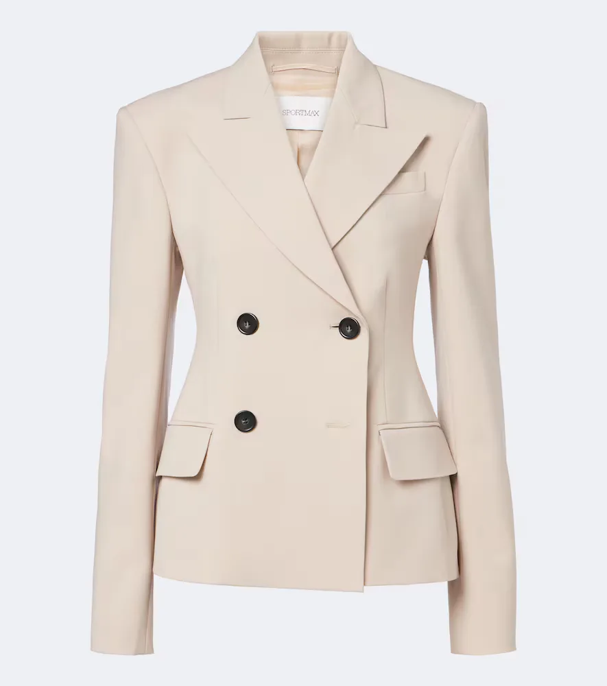 Double-Breasted Wool-Blend Blazer by Sportmax