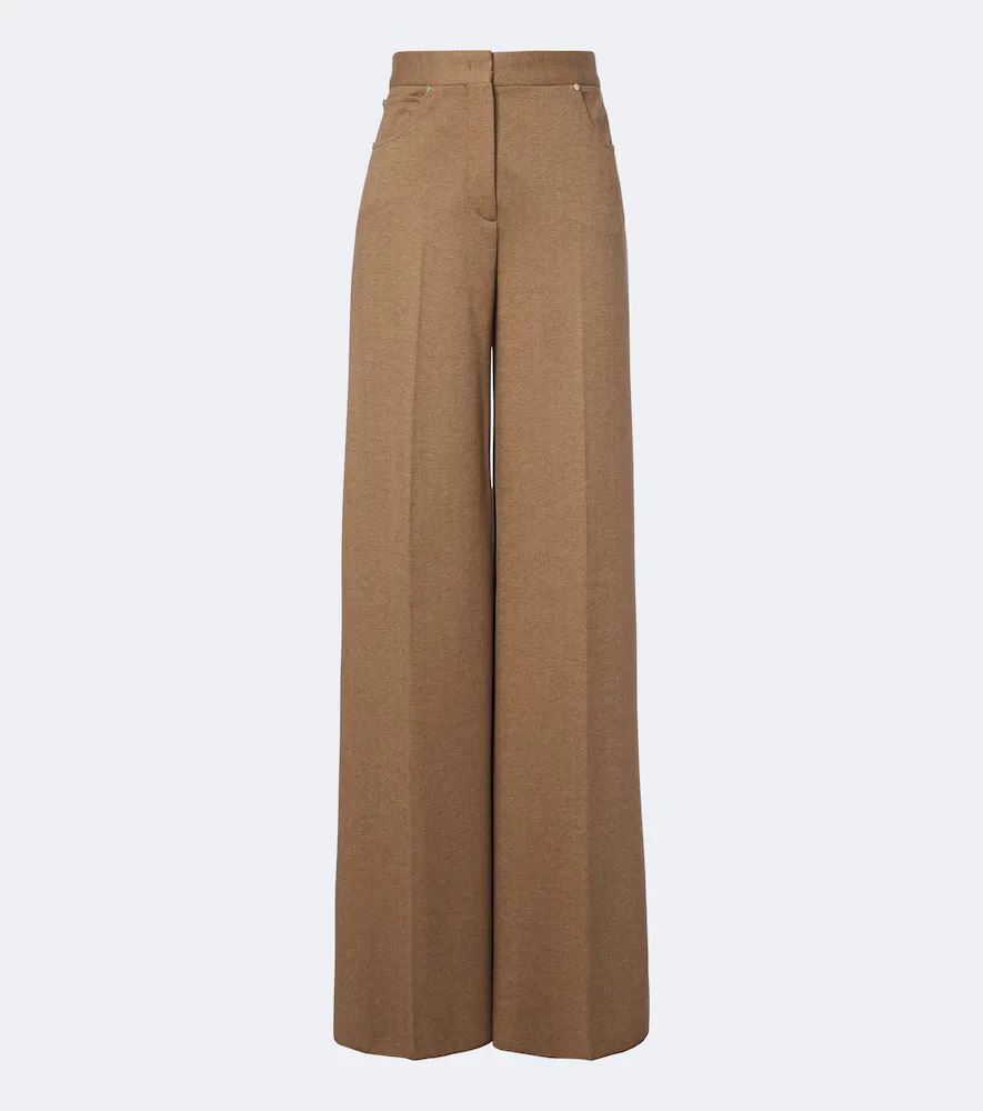 Camel Hair and Wool-Blend Wide-Leg Pants by Max Mara