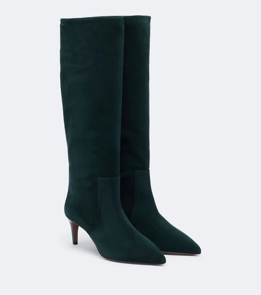 Stiletto Suede Knee-High Boots