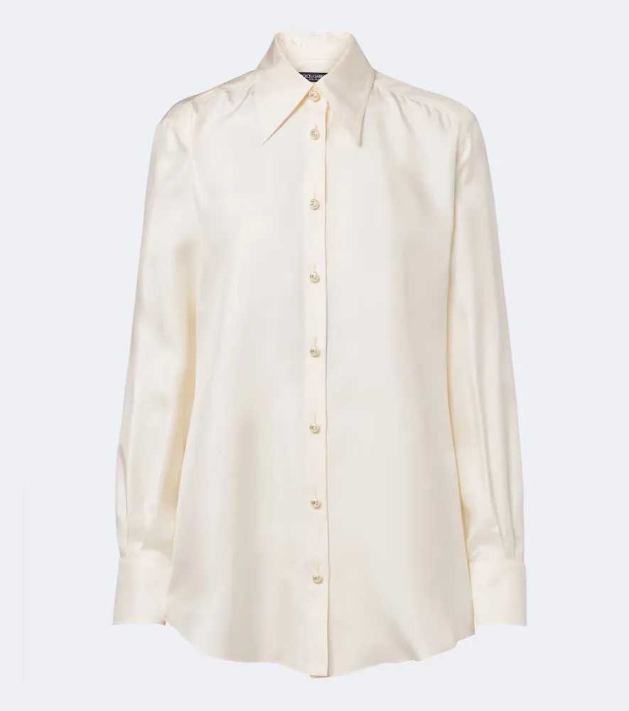 Silk Satin Shirt by Dolce&Gabbana