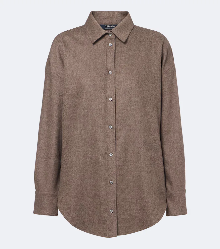 S Max Mara Wool Flannel Shirt by Max Mara